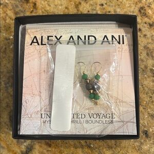 Green/Gold Alex and Ani Earrings